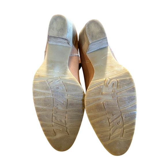 Stuart Weitzman 7.5 Rhinestone Studded Western Ankle Boots Leather Cowboy Brown - Picture 10 of 11